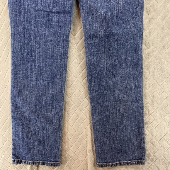 Levis 505 Womens 4 Short Denim Jeans Blue 505 Straight Leg Medium Wash Stretch - Picture 14 of 16